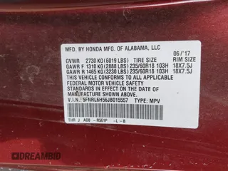 2018 Honda Odyssey EX with VIN 5FNRL6H56JB015557, listed as a IAAI auction lot 42112667 with Not provided miles and . Bid and sale history available at DreamBid. Image 9.