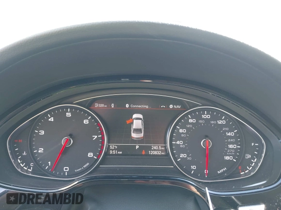 2017 Audi A8 L with VIN WAU44AFD0HN012571, listed as a IAAI auction lot 41717676 with 120,832 mi miles. Bid and sale history available at carsss.com. Image 7.