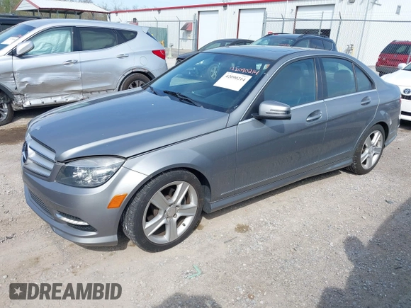 2011 Mercedes-Benz C-Class C 300 Sport with VIN WDDGF5EB4BA508219, listed as a IAAI auction lot 42090214 with 185,922 mi miles. Bid and sale history available at carsss.com. Image 2.