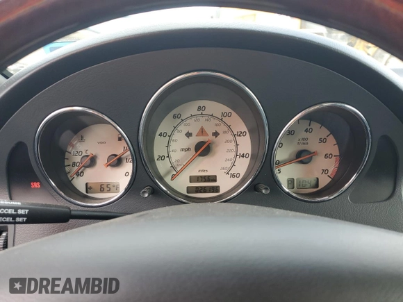 2003 Mercedes-Benz SLK 320 with VIN WDBKK65F83F290023, listed as a Copart auction lot 49598115 with 26,196 mi miles and Salvage title. Bid and sale history available at DreamBid. Image 9.