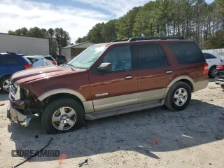 2007 Ford Expedition Eddie Bauer z VIN 1FMFU18577LA59684, wystawiony jako Copart lot #47534115 z przebiegiem 154 468 mil mil oraz Szkoda całkowita • Salvage title. Historia ofert i sprzedaży dostępna na DreamBid. Obrazek 1.