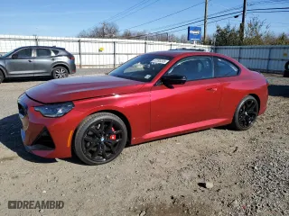 2025 BMW 2 Series M240i xDrive with VIN 3MW53CM00S8F06846, listed as a Copart auction lot 47293305 with 1,314 mi miles and Salvage Title. Bid and sale history available at carsss.com. Image 1.