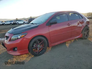 2009 Toyota Corolla XRS with VIN 1NXBE40E09Z159860, listed as a Copart auction lot 42563605 with 183,694 mi miles and Salvage Title. Bid and sale history available at carsss.com. Image 1.