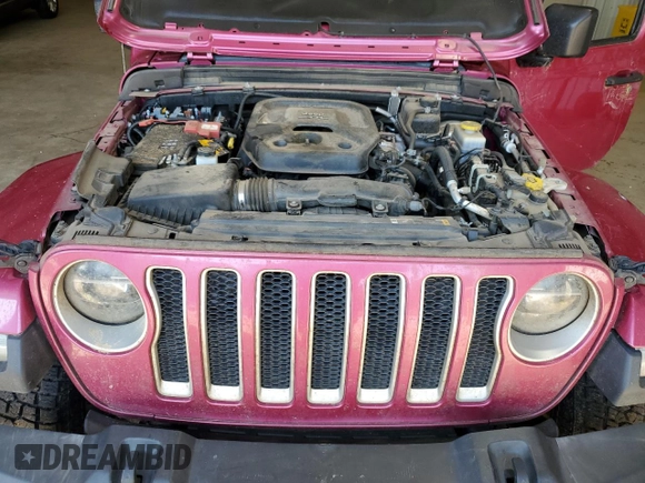 2022 Jeep Wrangler Unlimited Sahara with VIN 1C4HJXEN0NW106045, listed as a Copart auction lot 52383455 with 104,937 mi miles and Salvage title. Bid and sale history available at DreamBid. Image 14.