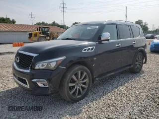 2017 Infiniti QX80 with VIN JN8AZ2ND4H9830705, listed as a Copart auction lot 60960025 with 132,413 mi miles and Salvage title. Bid and sale history available at DreamBid. Image 1.