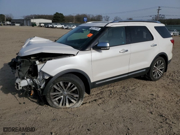 2017 Ford Explorer Platinum with VIN 1FM5K8HT6HGB19487, listed as a Copart auction lot 48171815 with 87,007 mi miles and Salvage Title. Bid and sale history available at carsss.com. Image 1.