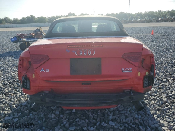 2017 Audi A5 Cabriolet Sport with VIN WAUD2AFH4HN004532, listed as a Copart auction lot 51471265 with 69,014 mi miles and Salvage Title. Bid and sale history available at carsss.com. Image 6.