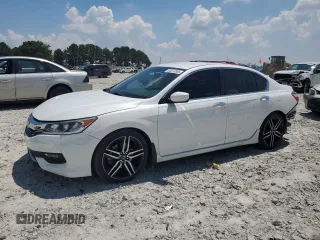 2016 Honda Accord Sport with VIN 1HGCR2F51GA132384, listed as a Copart auction lot 63613955 with 186,604 mi miles and Salvage title. Bid and sale history available at DreamBid. Image 1.