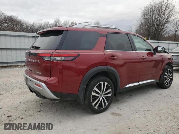 2024 Nissan Pathfinder Platinum with VIN 5N1DR3DG7RC316812, listed as a Copart auction lot 44542305 with 1,608 mi miles and Salvage title. Bid and sale history available at DreamBid. Image 3.