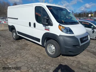 2022 Ram ProMaster Cargo Van with VIN 3C6LRVAG3NE109974, listed as a IAAI auction lot 41747498 with 66,316 mi miles. Bid and sale history available at carsss.com. Image 1.