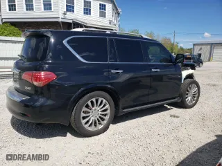 2015 Infiniti QX80 with VIN JN8AZ2NE2F9087208, listed as a Copart auction lot 54123784 with 67,962 mi miles and Salvage Title. Bid and sale history available at carsss.com. Image 3.