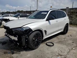 2024 BMW X5 M60i with VIN 5UX33EU02R9T65623, listed as a Copart auction lot 68249373 with 0 mi miles and Salvage Title. Bid and sale history available at carsss.com. Image 1.