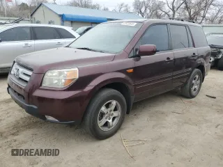 2007 Honda Pilot EX-L with VIN 2HKYF18757H503917, listed as a Copart auction lot 47623645 with 308,568 mi miles and Salvage Title. Bid and sale history available at DreamBid. Image 1.