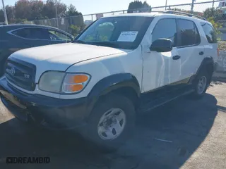 2003 Toyota Sequoia SR5 with VIN 5TDZT34A43S176408, listed as a IAAI auction lot 41828399 with 205,430 mi miles. Bid and sale history available at carsss.com. Image 2.