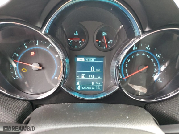 2014 Chevrolet Cruze 2LT with VIN 1G1PF5SB0E7209366, listed as a Copart auction lot 86144614 with 129,206 mi miles and Salvage Title. Bid and sale history available at carsss.com. Image 9.