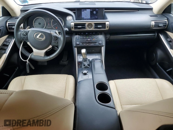 2014 Lexus IS 250 with VIN JTHCF1D21E5000577, listed as a Copart auction lot 56683535 with 110,430 mi miles and Salvage title. Bid and sale history available at DreamBid. Image 8.
