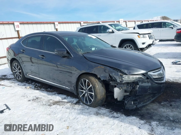 2016 Acura TLX V6 with VIN 19UUB2F31GA003973, listed as a IAAI auction lot 41560121 with 1 mi miles. Bid and sale history available at carsss.com. Image 1.