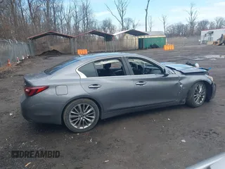 2018 Infiniti Q50 Luxe with VIN JN1EV7AP4JM591989, listed as a IAAI auction lot 41525340 with 78,812 mi miles and . Bid and sale history available at carsss.com. Image 14.