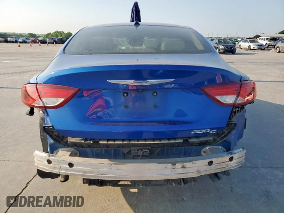2015 Chrysler 200 C with VIN 1C3CCCCB7FN740079, listed as a Copart auction lot 53384965 with 100,944 mi miles and Salvage Title. Bid and sale history available at carsss.com. Image 6.