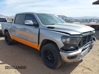 2020 Ram 1500 Big Horn with VIN 1C6SRFFT5LN162191, listed as a IAAI auction lot 42189615 with 104,130 mi miles and . Bid and sale history available at DreamBid. Image 1.