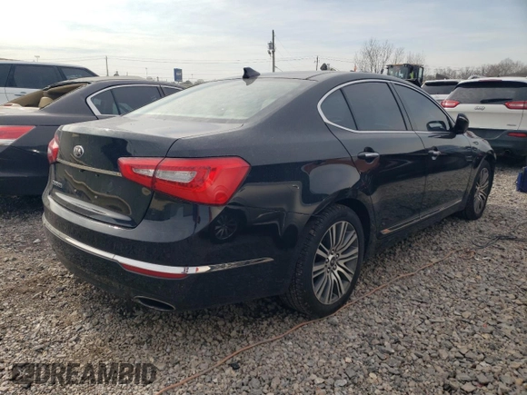 2014 Kia Cadenza Premium with VIN KNALN4D74E5138581, listed as a Copart auction lot 43277225 with 64,454 mi miles and Salvage Title. Bid and sale history available at carsss.com. Image 3.