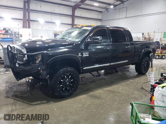 2007 Dodge Ram 3500 SXT with VIN 3D7MX39A67G801022, listed as a Copart auction lot 43378065 with 232,050 mi miles and Salvage Title. Bid and sale history available at carsss.com. Image 1.