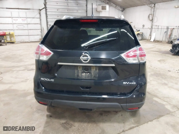 2016 Nissan Rogue S with VIN KNMAT2MV9GP597101, listed as a IAAI auction lot 41917828 with 122,568 mi miles. Bid and sale history available at carsss.com. Image 16.