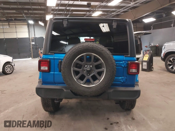 2021 Jeep Wrangler Unlimited Sport S with VIN 1C4HJXDN5MW717673, listed as a IAAI auction lot 42210527 with 35,635 mi miles and . Bid and sale history available at DreamBid. Image 16.