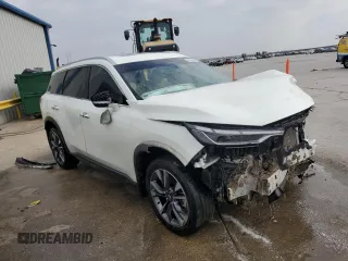 2023 Infiniti QX60 Luxe z VIN 5N1DL1FR4PC353091, wystawiony jako Copart lot #82034444 z przebiegiem Nie podano mil oraz Szkoda całkowita • Salvage title. Historia ofert i sprzedaży dostępna na DreamBid. Obrazek 4.