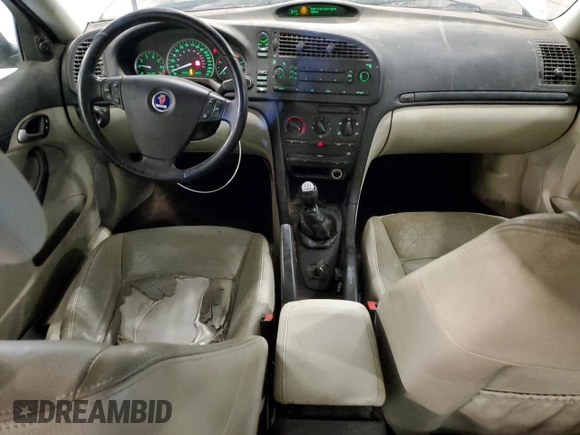 2005 Saab 9-3 Linear with VIN YS3FB45S851032498, listed as a Copart auction lot 44938905 with 204,234 mi miles and Salvage Title. Bid and sale history available at carsss.com. Image 8.
