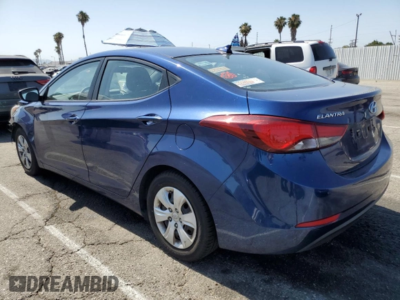 2016 Hyundai Elantra SE with VIN 5NPDH4AE9GH720826, listed as a Copart auction lot 61446445 with 109,305 mi miles and Salvage title. Bid and sale history available at DreamBid. Image 2.