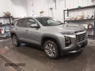 2025 Chevrolet Equinox AWD LT with VIN 3GNAXPEG4SL110867, listed as a IAAI auction lot 41889436 with 1,632 mi miles. Bid and sale history available at carsss.com. Image 1.