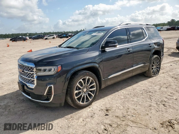 2022 GMC Acadia Denali with VIN 1GKKNXLS7NZ113483, listed as a Copart auction lot 61395605 with 64,934 mi miles and Salvage title. Bid and sale history available at DreamBid. Image 1.