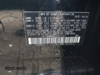 2024 Subaru Ascent Onyx with VIN 4S4WMAHD7R3435391, listed as a IAAI auction lot 42241718 with 18,356 mi miles and . Bid and sale history available at DreamBid. Image 9.