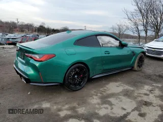 2024 BMW M4 Competition with VIN WBS33AZ08RCR36014, listed as a Copart auction lot 47201595 with Not Provided miles and Salvage Title. Bid and sale history available at carsss.com. Image 3.