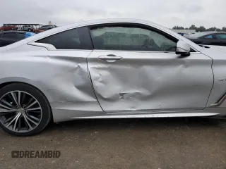 2017 Infiniti Q60 2.0t with VIN JN1CV7EL5HM321257, listed as a Copart auction lot 37677424 with 53,653 mi miles and Salvage Title. Bid and sale history available at DreamBid. Image 10.