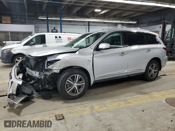 2020 Infiniti QX60 Luxe with VIN 5N1DL0MM3LC531312, listed as a Copart auction lot 49909255 with 58,839 mi miles and Salvage Title. Bid and sale history available at DreamBid. Image 1.