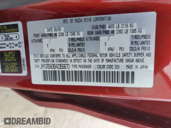 2010 Mazda 5 Sport z VIN JM1CR2W36A0359970, wystawiony jako Copart lot #47679755 z przebiegiem 182 751 mil mil oraz Szkoda całkowita • Salvage title. Historia ofert i sprzedaży dostępna na DreamBid. Obrazek 13.