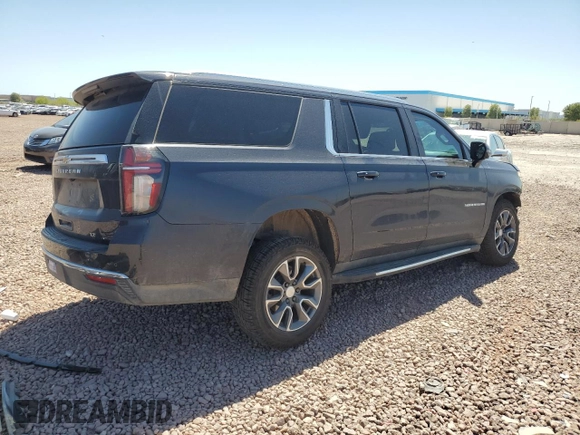 2022 Chevrolet Suburban LT with VIN 1GNSKCKDXNR317511, listed as a Copart auction lot 52573795 with 134,062 mi miles and Salvage Title. Bid and sale history available at DreamBid. Image 3.