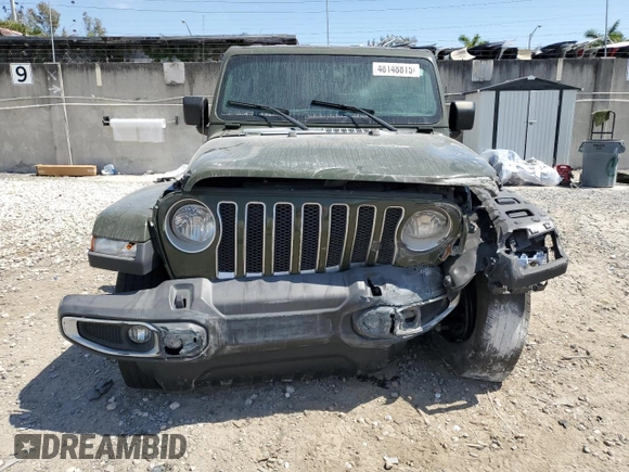 2022 Jeep Wrangler Unlimited Sahara with VIN 1C4HJXEN3NW242458, listed as a Copart auction lot 48148815 with 26,154 mi miles and Salvage Title. Bid and sale history available at DreamBid. Image 5.
