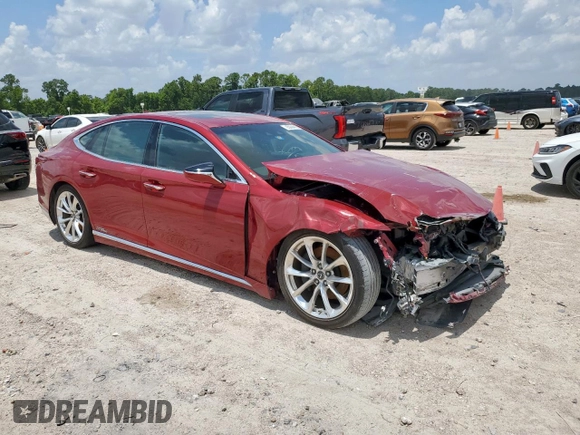2020 Lexus LS with VIN JTHEYLFF1L5008514, listed as a Copart auction lot 65284415 with 40,723 mi miles and Salvage title. Bid and sale history available at DreamBid. Image 4.