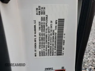 2020 Honda Odyssey Touring with VIN 5FNRL6H8XLB044797, listed as a Copart auction lot 73925874 with Not Provided miles and Non Repairable. Bid and sale history available at DreamBid. Image 13.