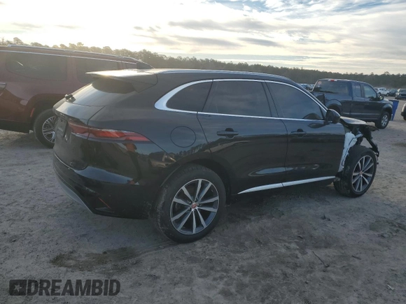 2021 Jaguar F-Pace S with VIN SADCJ2EX5MA664469, listed as a Copart auction lot 86512824 with 57,465 mi miles and Salvage title. Bid and sale history available at DreamBid. Image 3.
