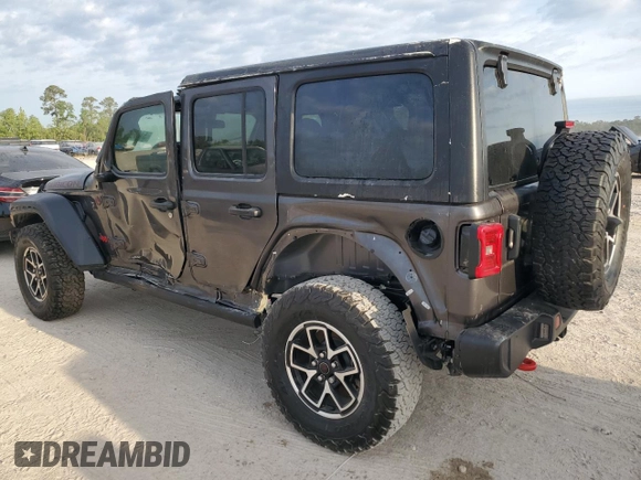 2024 Jeep Wrangler Rubicon z VIN 1C4PJXFG6RW261748, wystawiony jako Copart lot #51479585 z przebiegiem 7 911 mil mil oraz Szkoda całkowita • Salvage title. Historia ofert i sprzedaży dostępna na DreamBid. Obrazek 2.