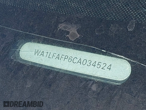 2012 Audi Q5 Premium Plus with VIN WA1LFAFP6CA034524, listed as a IAAI auction lot 42391148 with Not provided miles and . Bid and sale history available at DreamBid. Image 9.
