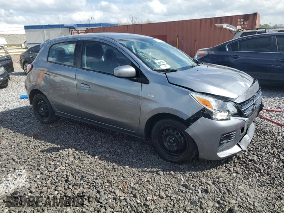 2022 Mitsubishi Mirage ES z VIN ML32AUHJ8NH004769, wystawiony jako Copart lot #49185545 z przebiegiem 82 629 mil mil oraz Szkoda całkowita • Salvage title. Historia ofert i sprzedaży dostępna na DreamBid. Obrazek 4.