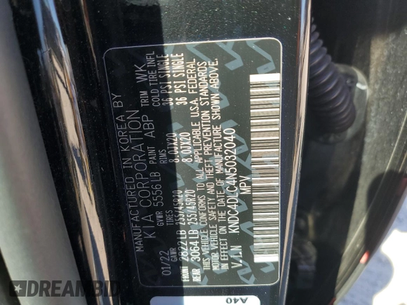 2022 Kia EV6 GT-Line with VIN KNDC4DLC4N5032040, listed as a Copart auction lot 71477664 with 77,085 mi miles and Salvage Title. Bid and sale history available at carsss.com. Image 15.