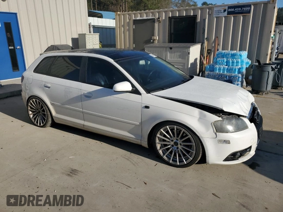 2008 Audi A3 S-Line with VIN WAUKD78P08A128247, listed as a Copart auction lot 80413334 with 238,960 mi miles and Salvage Title. Bid and sale history available at carsss.com. Image 4.