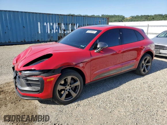 2023 Porsche Macan with VIN WP1AA2A53PLB21801, listed as a Copart auction lot 55180045 with 14,342 mi miles and Salvage title. Bid and sale history available at DreamBid. Image 1.