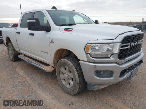 2023 Ram 2500 Big Horn with VIN 3C6UR5DL7PG587769, listed as a IAAI auction lot 41300388 with 33,384 mi miles. Bid and sale history available at carsss.com. Image 1.